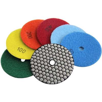 4 Inch D100mm Diamond Flexible Dry Wet Polishing Pad for Grinding Stone Granite Marble