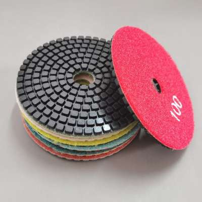 4inch 100mm Dry/wet Grinding Discs Diamond Polishing Pad Kit for Granite Marble Concrete Floor