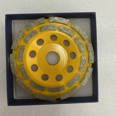 125mm Diamond Grinding Double Row Cup Wheels for Stone Concrete