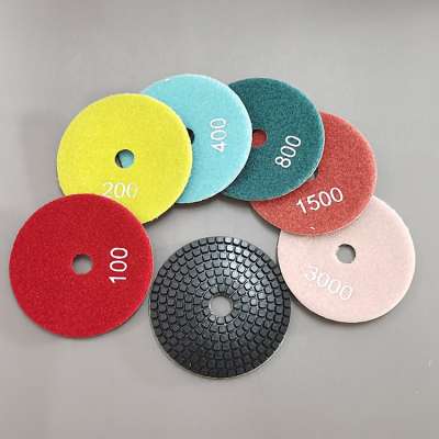 7 Pack 4 Inch Diamond Floor Marble Granite Wet Polishing Pads