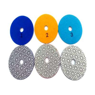 3 Step Flexible Diamond Polishing Pads Discs for Granite Concrete Marble Polishing