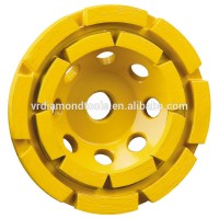 diamond double row cup wheel for concrete and masonry