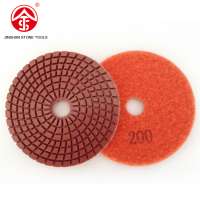 Flexible diamond wet granite dry polishing pads